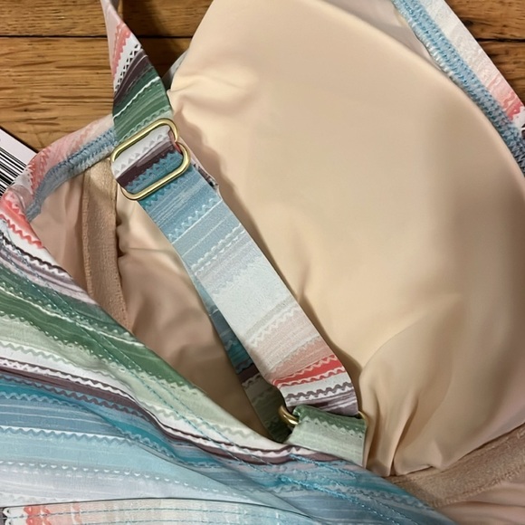 Jantzen striped pastel bikini top - Picture 5 of 5